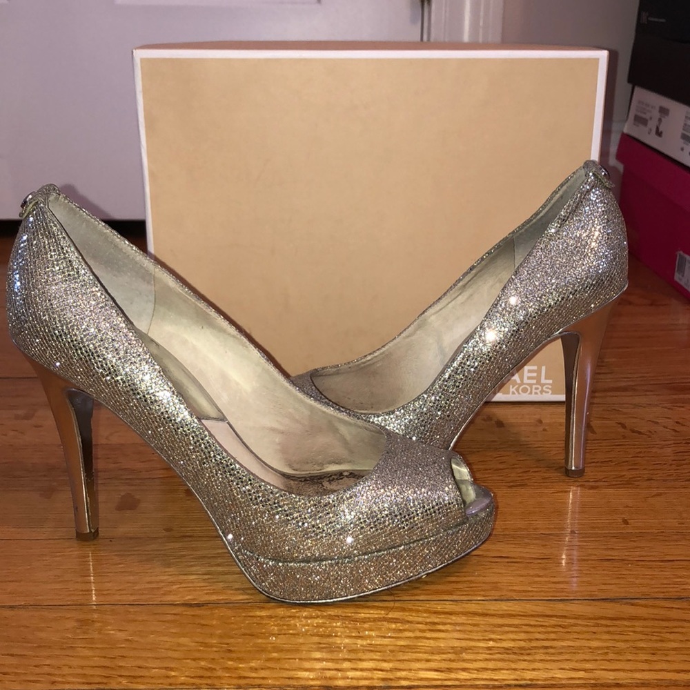 Silver Sparkly Michael Kors Heels